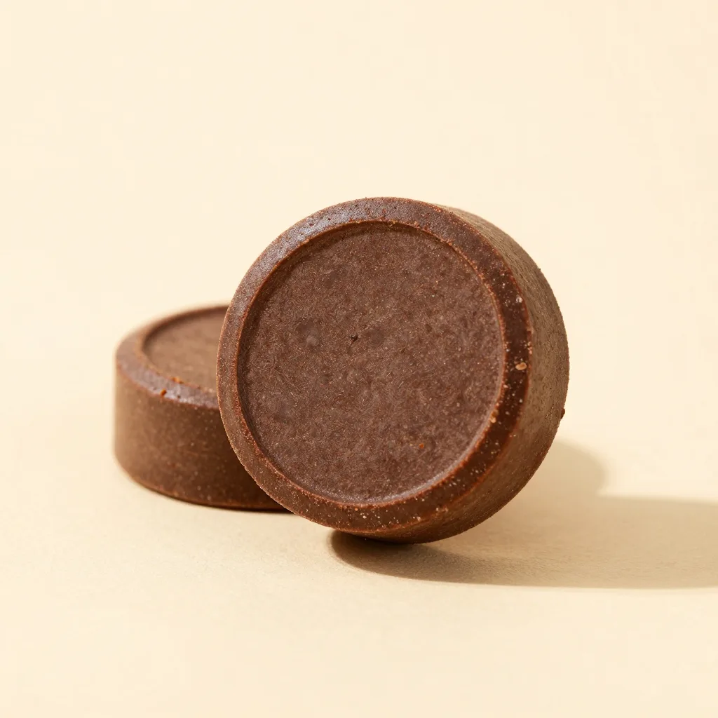 A chilli cacao tablet on a light background